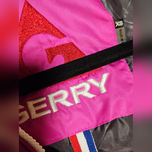 43-  Womens Quilted Jacket  Hot Pink Fuchsia Full Zip Light - Picture 3 of 3